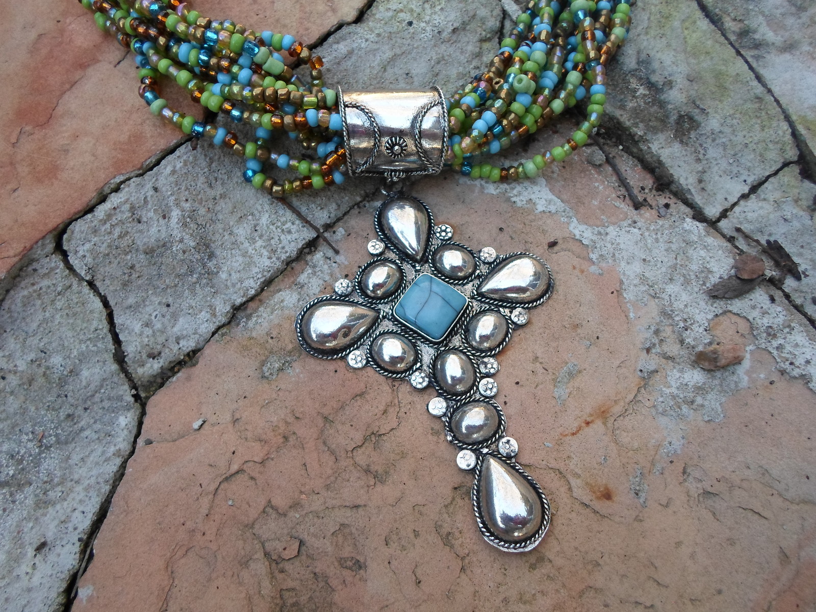 Large Cross Choker Necklace Necklaces & Pendants