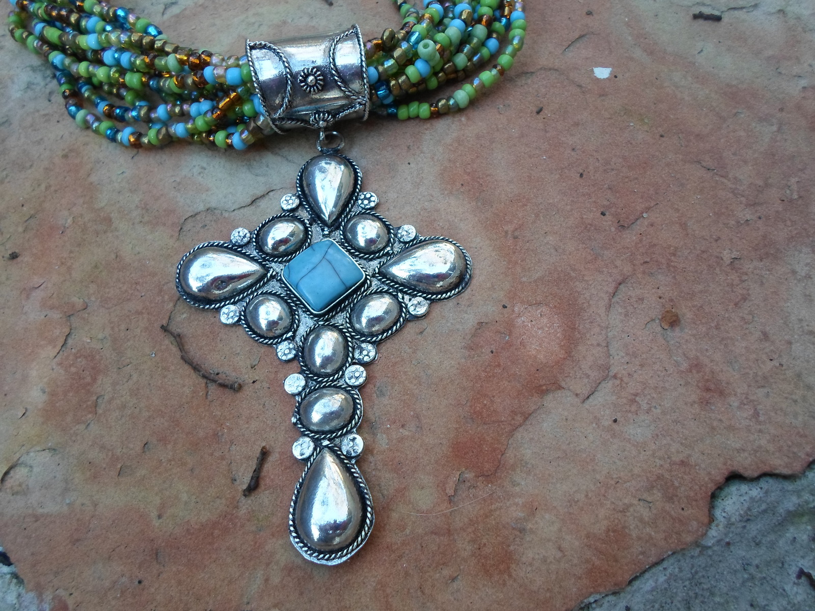 Large Cross Choker Necklace Necklaces & Pendants