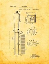 Electrical Hair-treating Implement Patent Print - Golden Look - $7.95+
