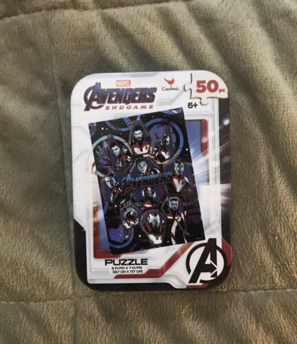 Cardinal Marvel Avengers Endgame 50pc Puzzle in Collectible Tin Age6 5x7 for sale online 