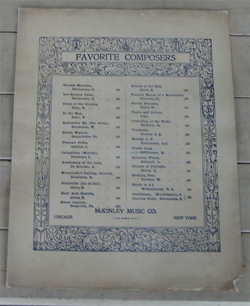 Cradle Song, R. Schumann, GREAT OLD SHEET MUSIC Contemporary