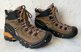 Keen 5271-BRIG Brown Black Orange Waterproof Work Hiking Boots - Women&#39;s... - $80.70