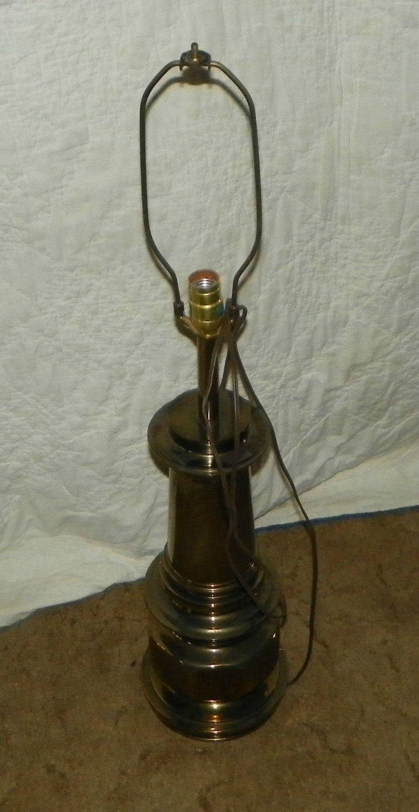 Heavy Brass Vintage Stiffel Table Lamp, Old Stiffel Table Lamps