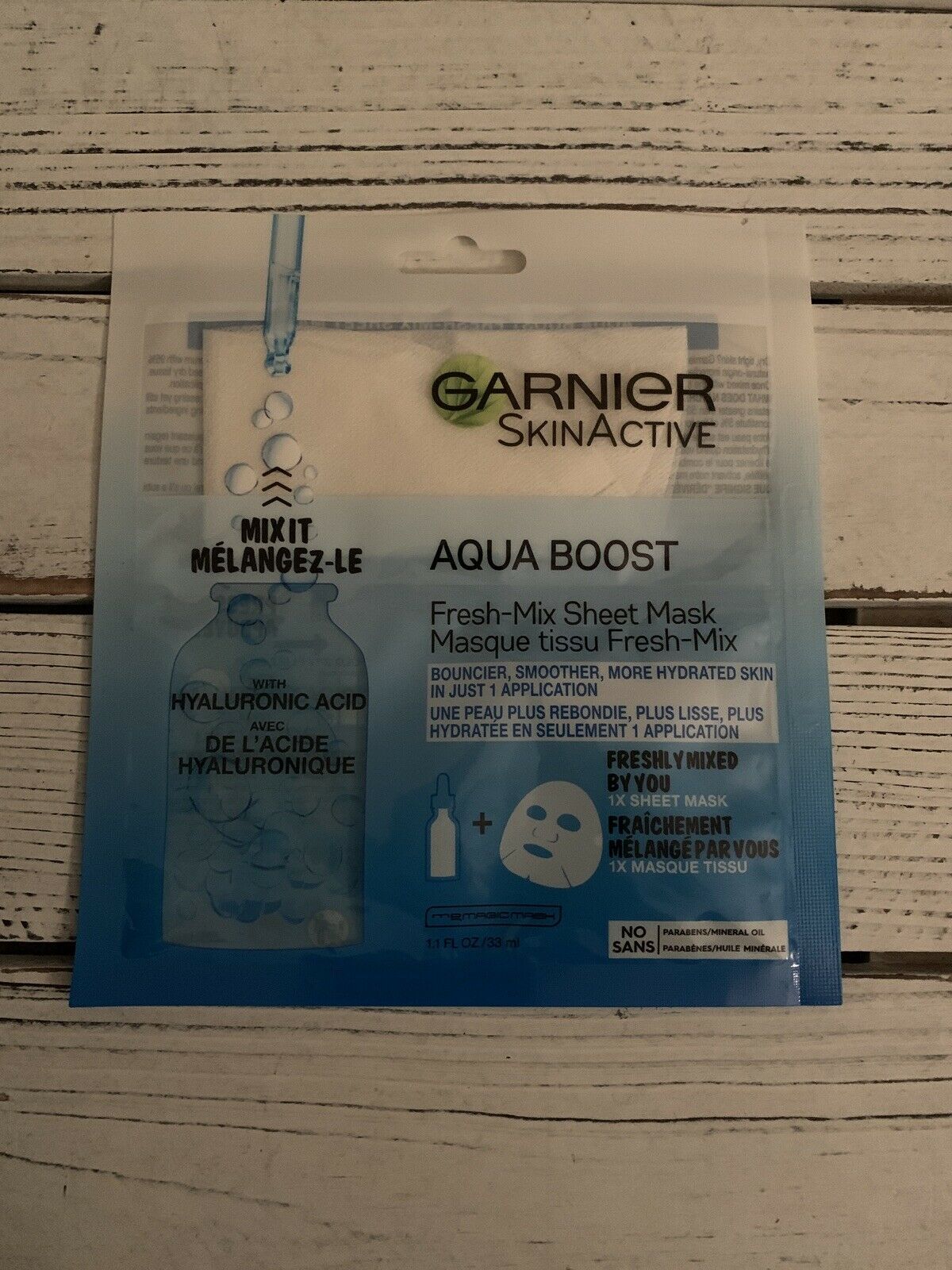 Primary image for Garnier Skin Active Aqua Boost Fresh Mix Sheet Face Mask NEW
