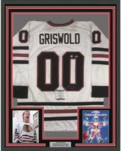 Framed Autographed/Signed Chevy Chase 33x42 Clark Griswold White Jersey Bas Coa - $549.99