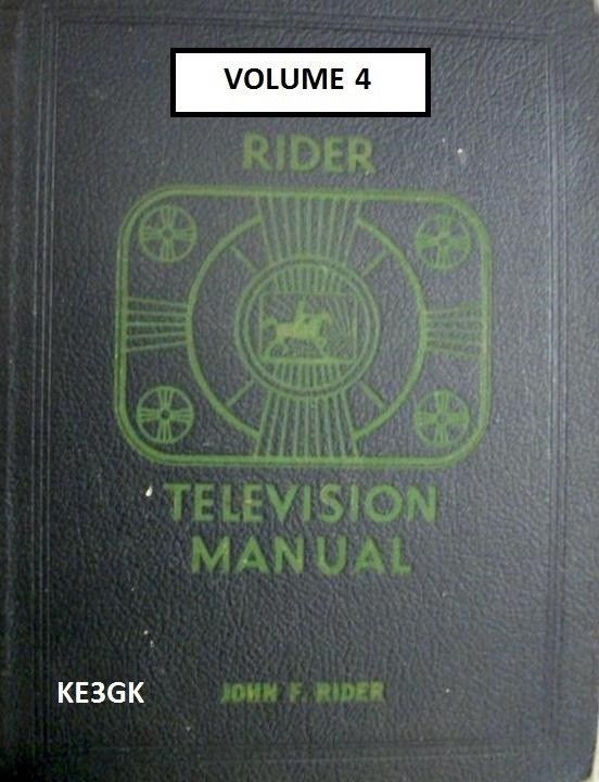 Riders Television Manual * Volume 4 * CDROM * PDF * TV Schematics