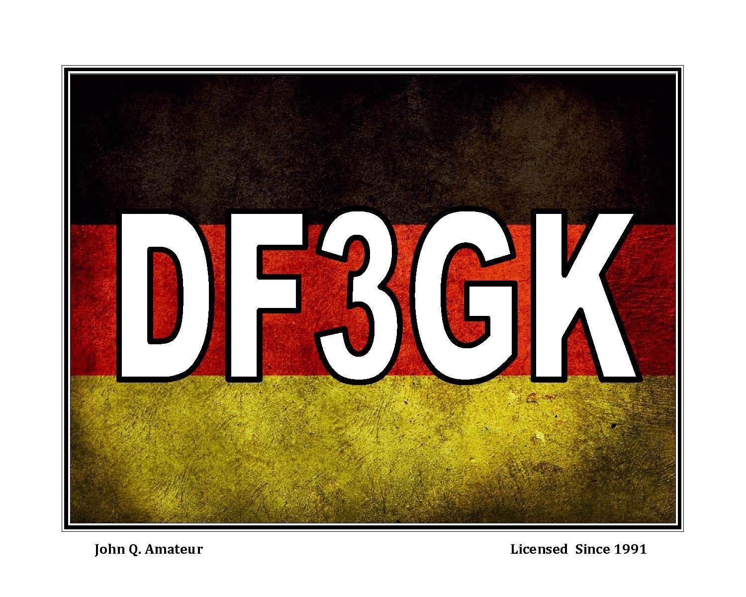 Personalized Ham Radio Call sign Display Amateur Radio Print