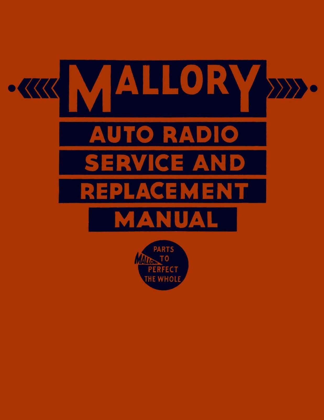 1935 Mallory Auto Radio Service and Replacement Manual - CDROM - High Res