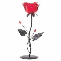 Romantic Ruby Red Rose Votive Candle Holder - $18.22