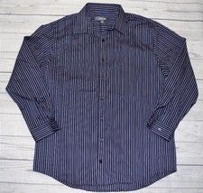 $95 KENNETH COLE REACTION Men/'s SLIM-FIT BLUE LONG-SLEEVE DRESS SHIRT 17.5 32//33