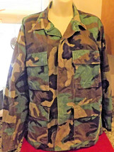 BDU Army Woodland Shirt Size Medium-Short Camouflage Hunting Paintball Prepper - $10.00