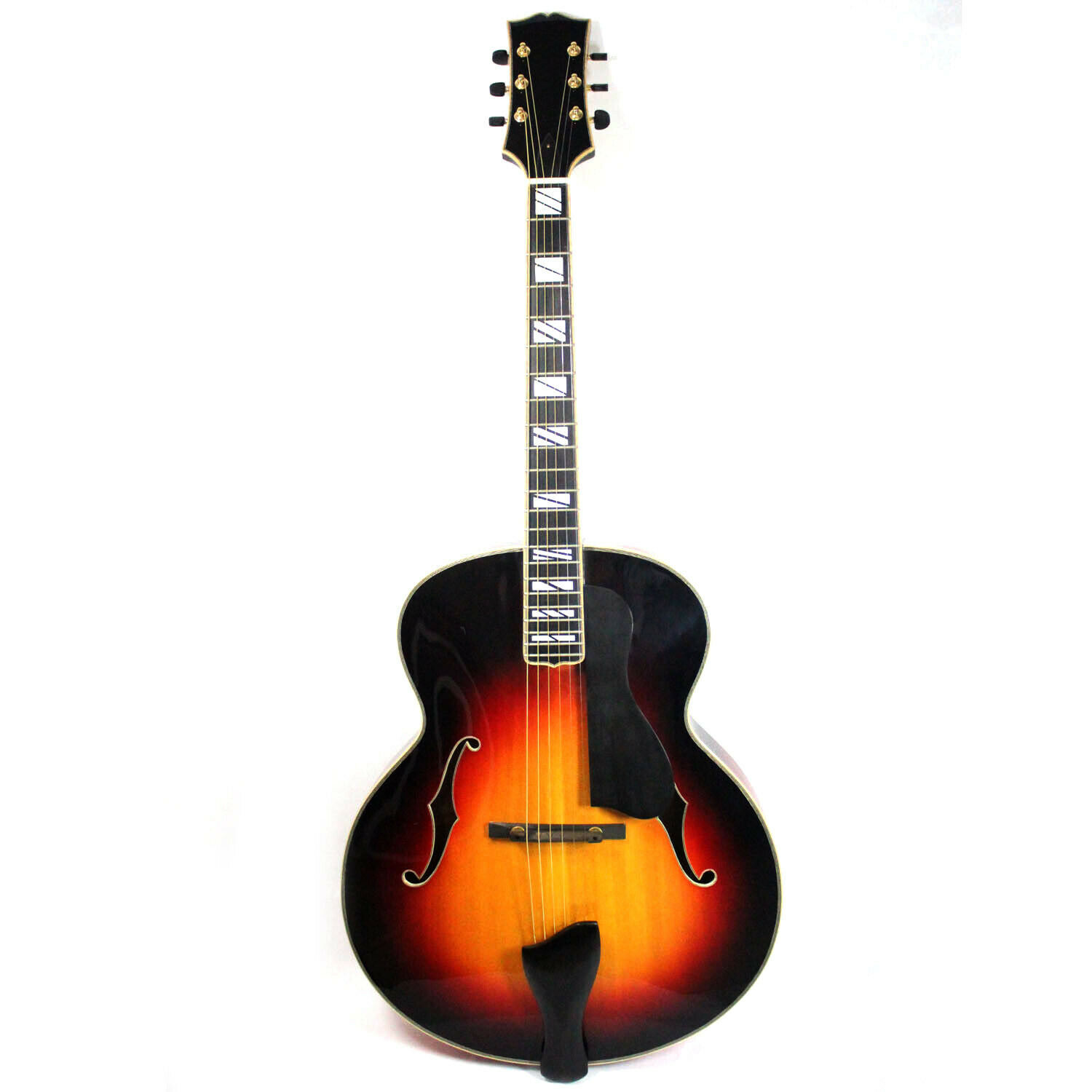 New Brand 18' AAA Hand Carved Archtop Jazz Guitar In Sunburst Acoustic Electric