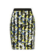 Peter Pilotto Yellow Cotton blend Crepe Pencil Skirt - Women&#39;s US 2 UK 4 - $34.95