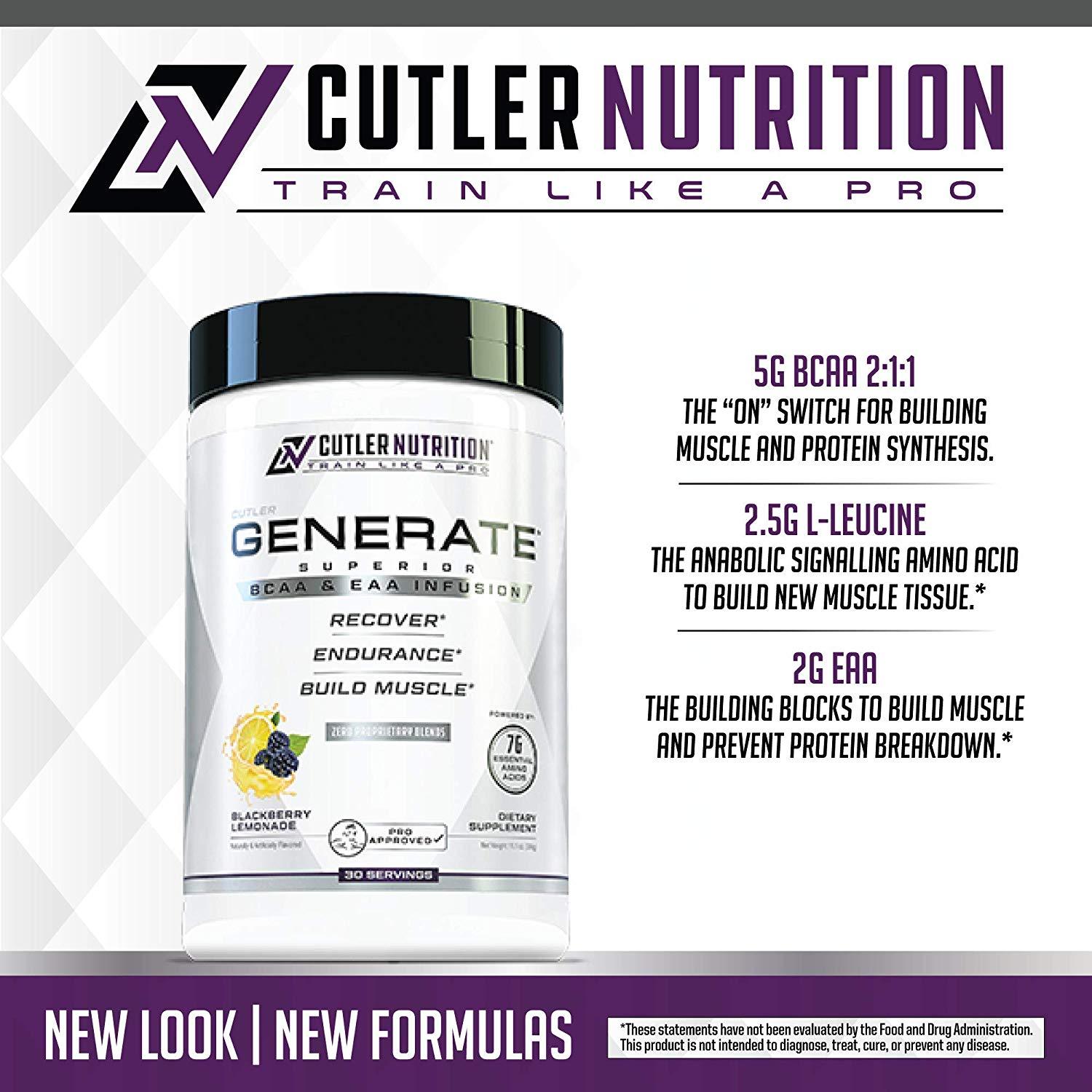 Generate EAA and BCAA Powder Best Post Workout Recovery Drink and
