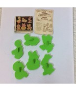 Vtg Wilton Easter Cookie Cutters Duck Lamb Rabbit Chick with Instructions - $17.75