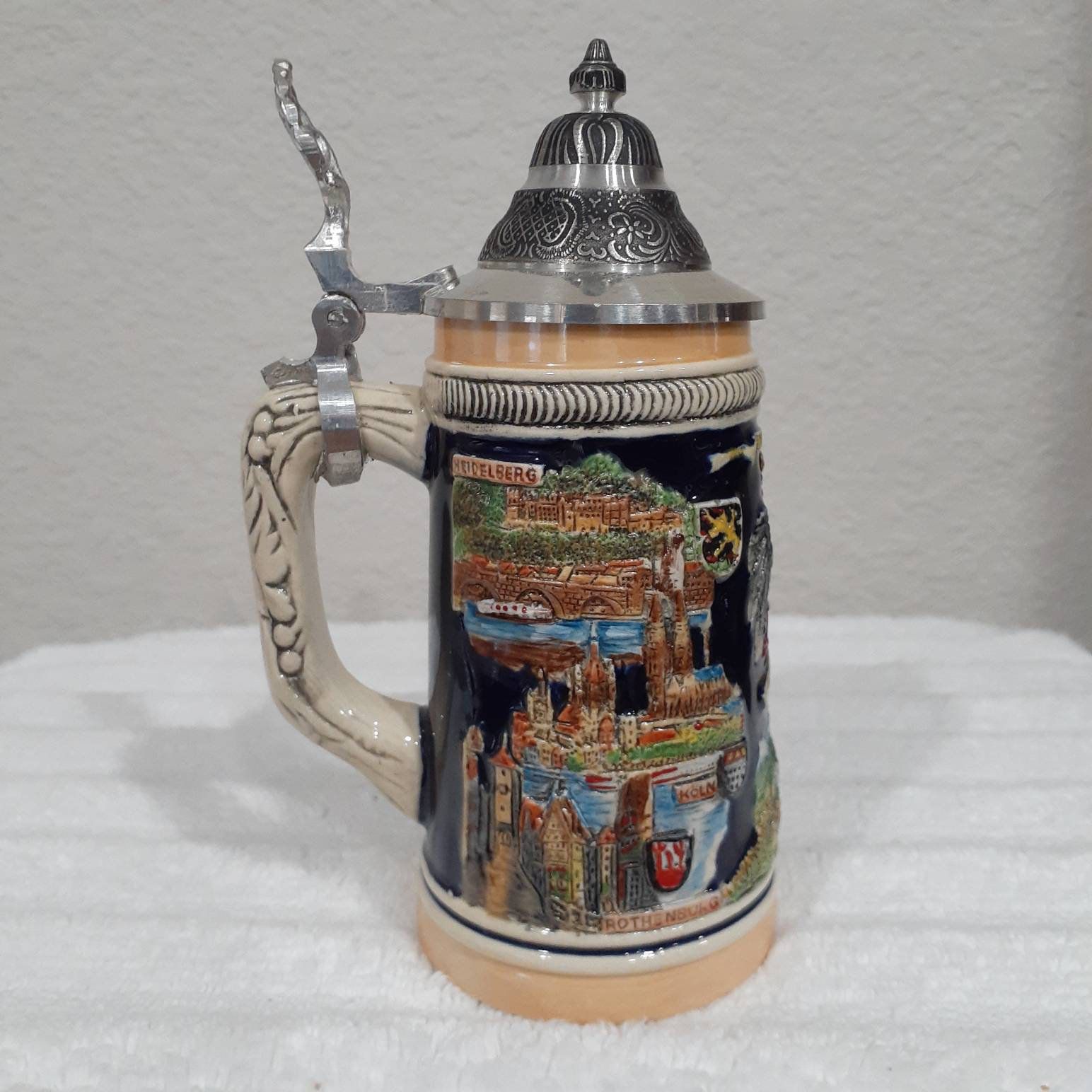 Franz, Hand Painted Ceramic German Beer Stein, Deutschland Germany