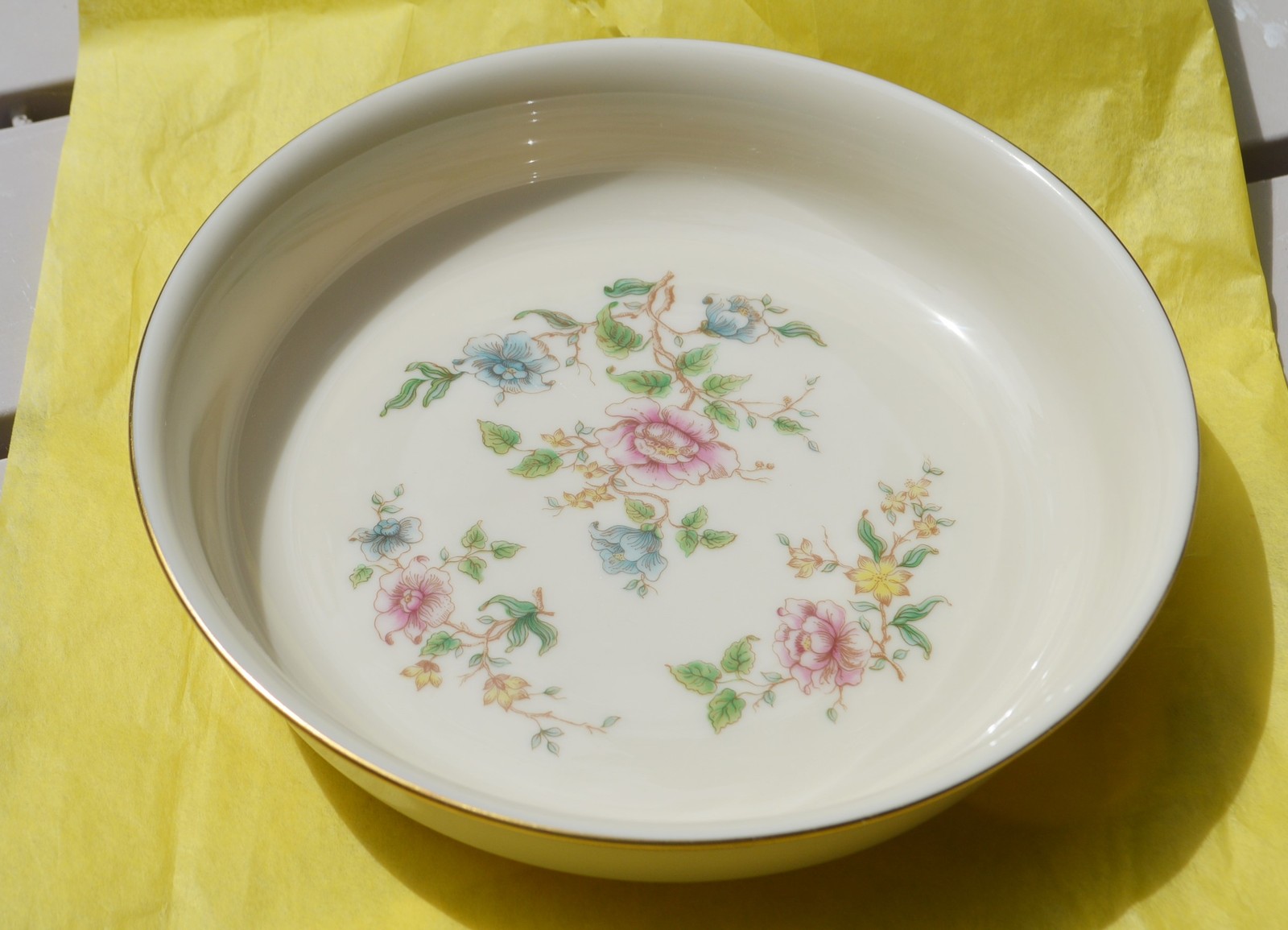 Primary image for Lenox Morning Blossom Coupe Soup Bowl, Excellent Condition