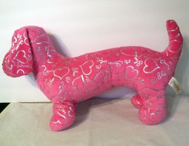 New Dan Dee Collectors Choice Pink Silver Dachshund Plush Love Puppy Dog 21"x13" - $16.95