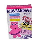 Pink Hippo Themed Kids Bandages - $3.56