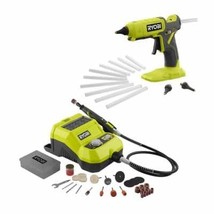 ONE+ 18V Cordless 2-Tool Combo Kit with Dual Temperature Glue Gun and Ro... - $193.99