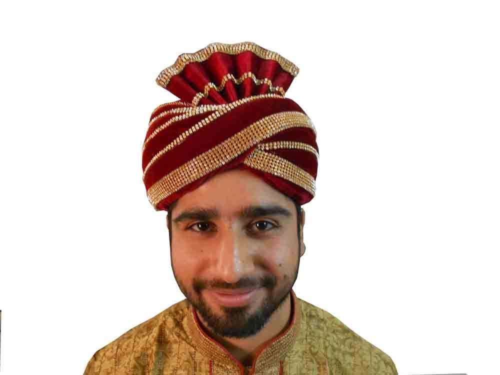 Men Hat Traditional Indian Handmade Pagri Top Hats Wedding Groom Turban