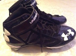 Football Under Armour cleats Size 10.5 Run n Gun shoes DCE black sports athletic - $37.79