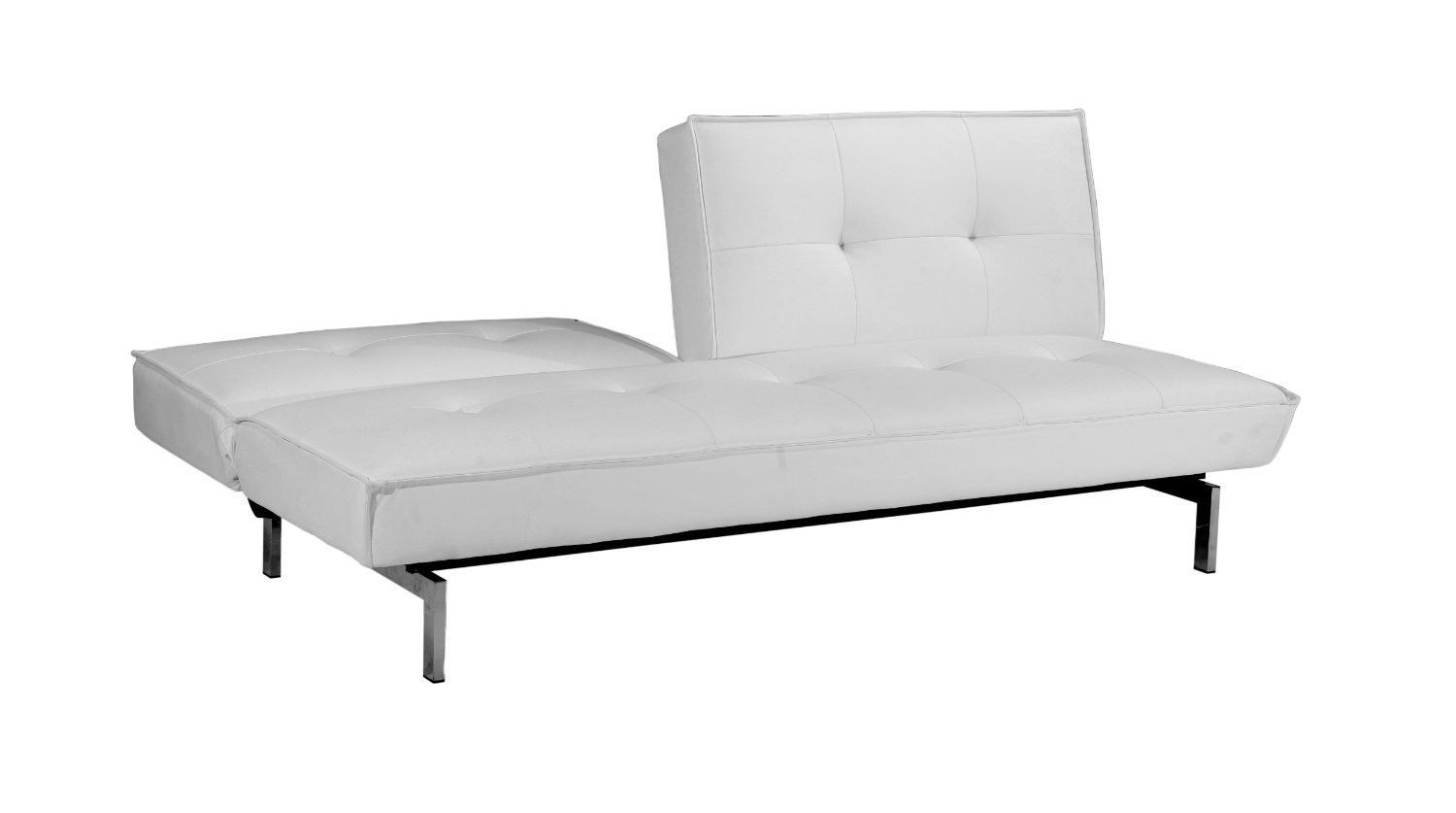 white leather futon sofa