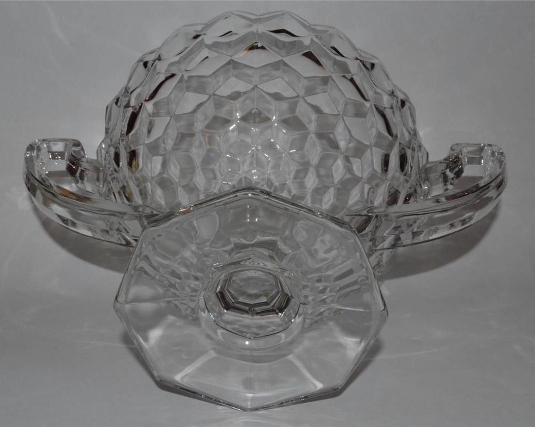 Fostoria American Glass Footed Two Handled Trophy Compote Bowl