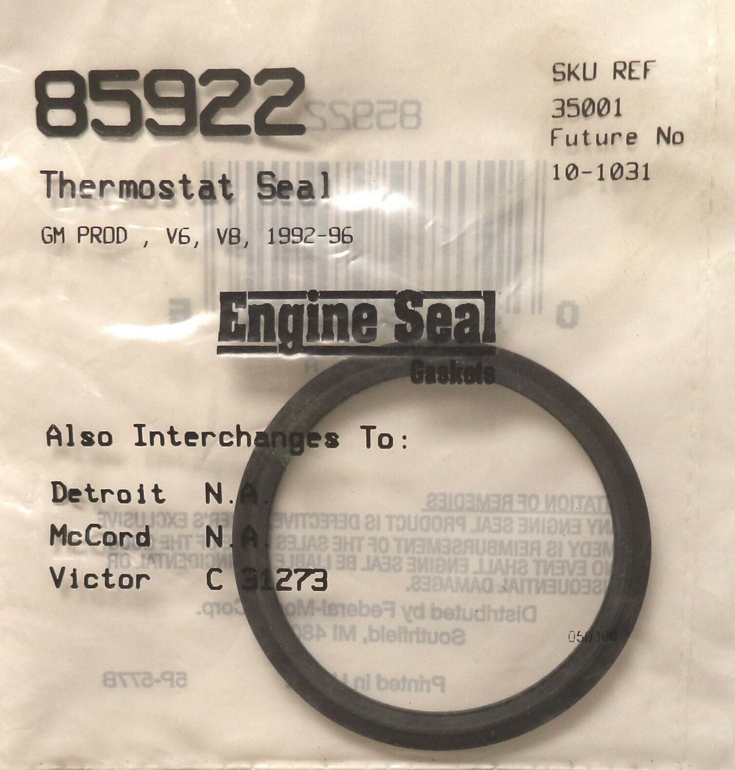 Engine Seal Thermostat Seal 85922 35001 Fits 19921996 GM Prod V6 V8