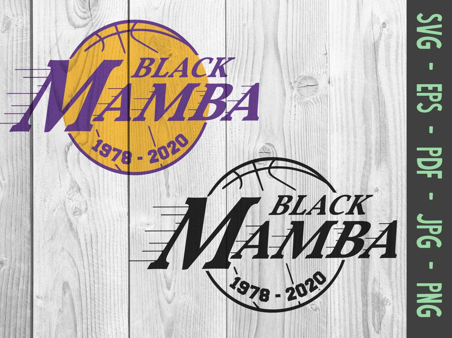 Download Kobe Bryant svg png Black Mamba Memorial Design. Kobe svg png. Downloadable cut - Digital Art