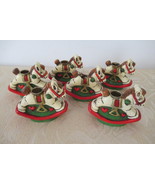 Rocking Horse Candle Holders 6 Miniature Rocking Horse Christmas Candle ... - $20.00