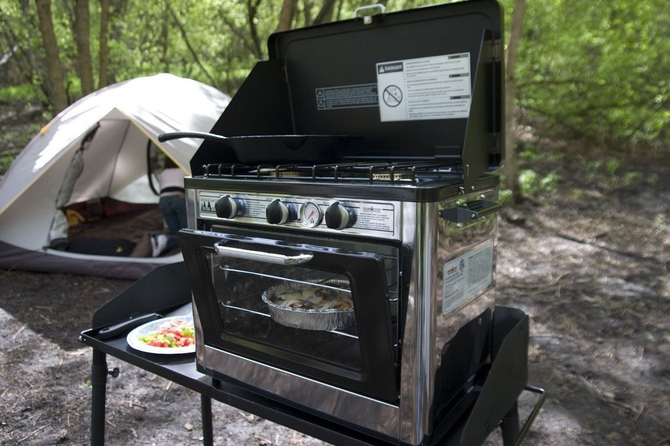 Portable Camping Stove Camping Outdoor Oven With 2 Burner Camping Stove ...