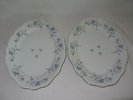 2 Johann Haviland Blue Garland Vintage Oval Serving Platters Bavaria Ger... - $24.74