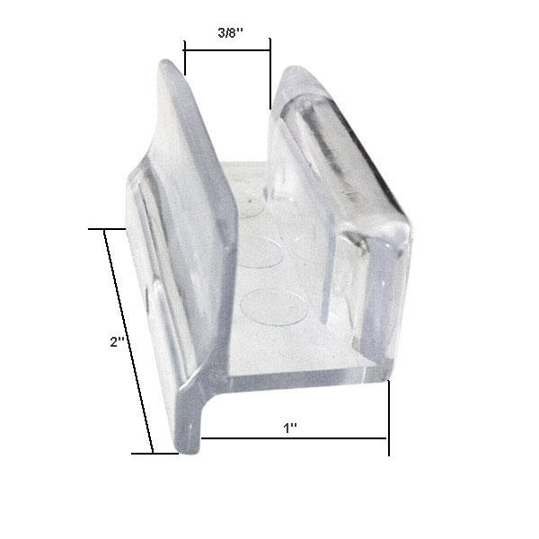 Clear Acrylic Sliding Shower Door Bottom Guide with Screw Plumbing