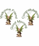 Green Fairy Greeting 3 Original Unique Greetings - $6.00