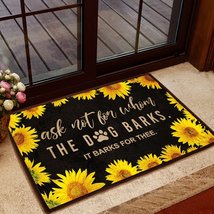 The Dog Barks - Sunflower Doormat - Dog Doormat | Welcome Mat | House Wa... - $29.95+