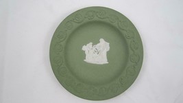Vintage WEDGWOOD JASPERWARE sage green plate greek mythology Cupid and V... - $21.58