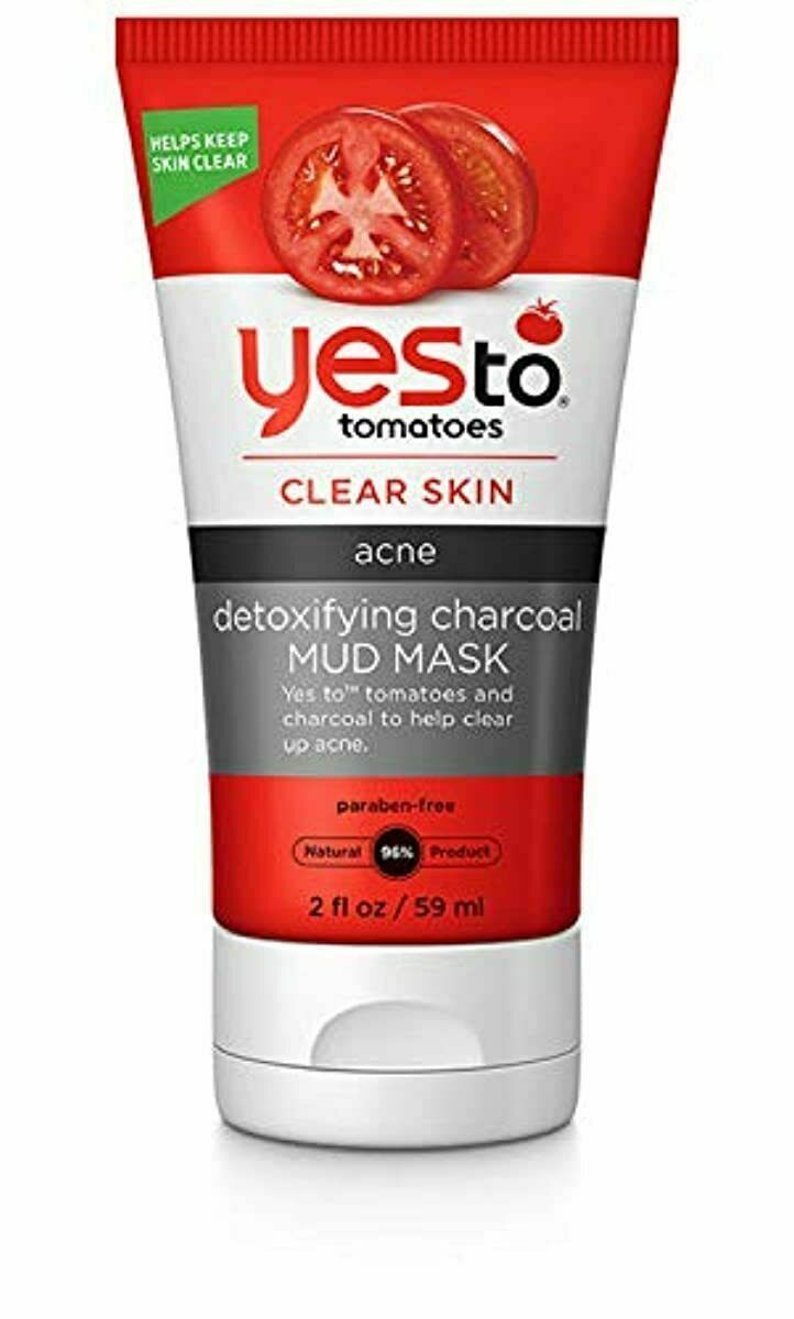 Yes To Tomatoes Facial Mud Mask Detoxifying Charcoal Facial Mask for Acne 2 oz - $14.36