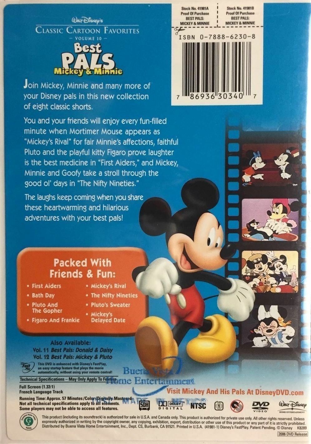 Disney Classic Cartoon Favorites Vol Best Pals Mickey Minnie Dvd My