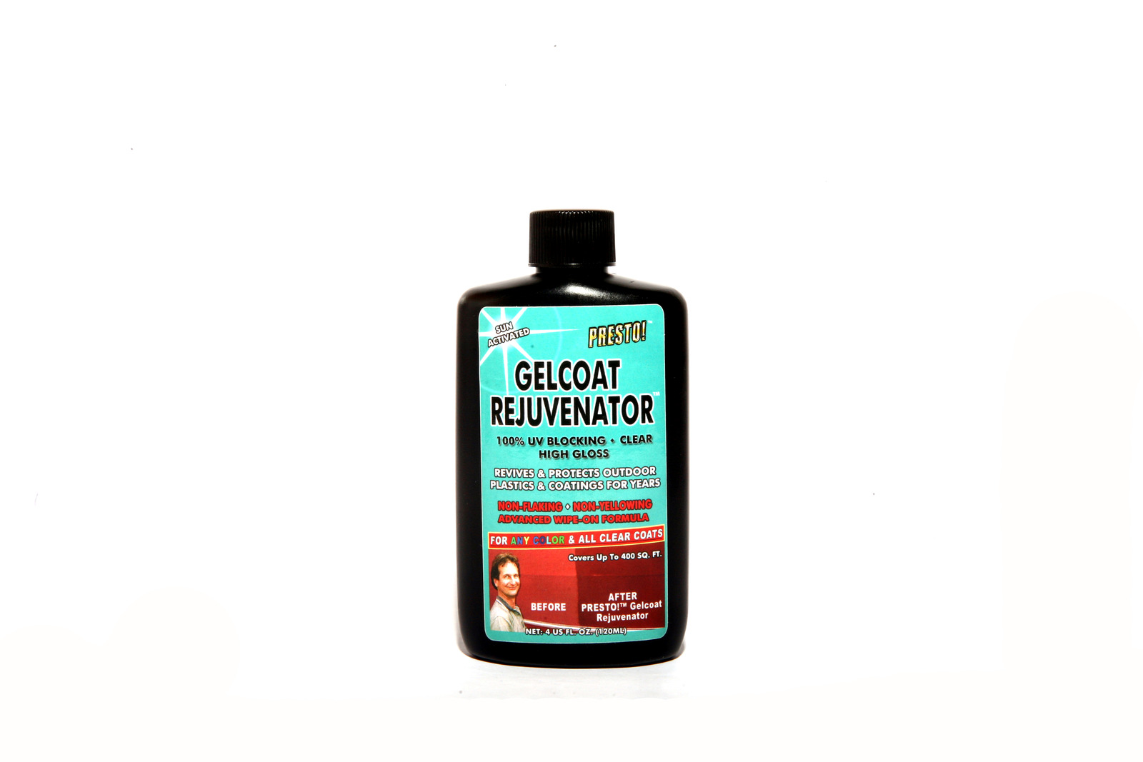 Gelcoat Rejuvenator 4 oz fiberglass & plastic restore seal UV protect
