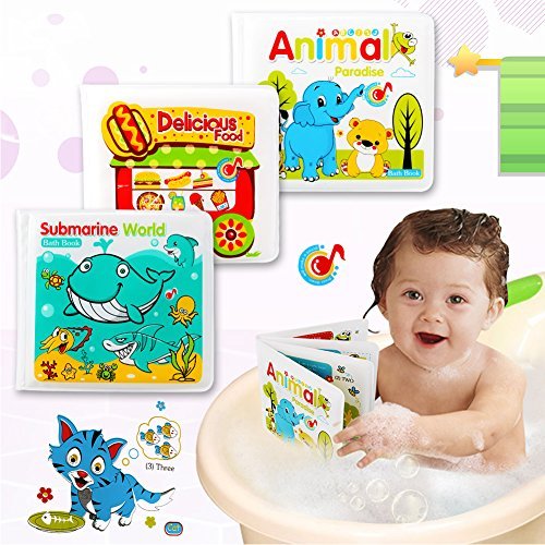 Little Bado Bath Books for Babies Toddlers Waterproof Bath Books for
