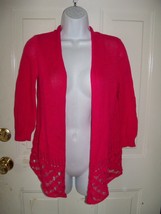 Justice Pink Sweater Cardigan Size 16 Girl's Euc - $21.75