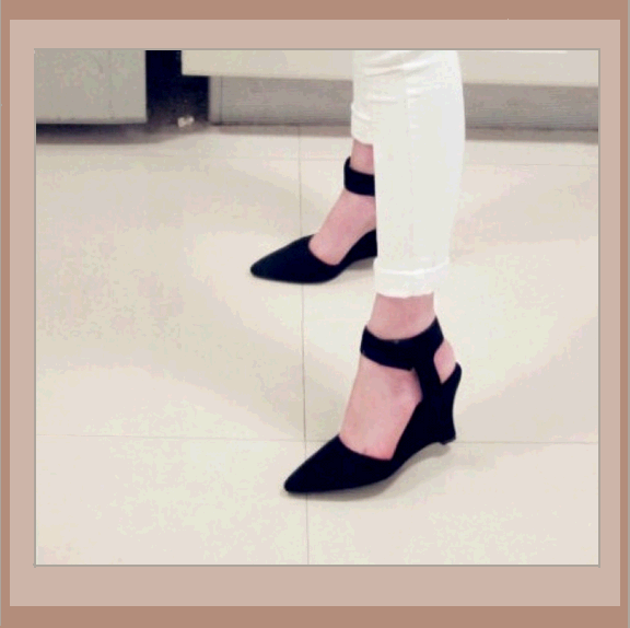 black wedges 3 inch heel