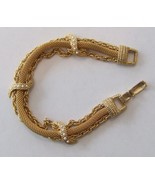 GOLDETTE Chain and Rope Mesh BRACELET with faux Seed PEARLS - 6 3/4 inches - $50.00