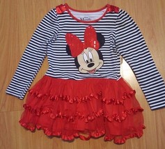 Disney Pink Minnie Mouse Nightshirt Nightgown Bows Medium 7 8 NWT Clubhouse