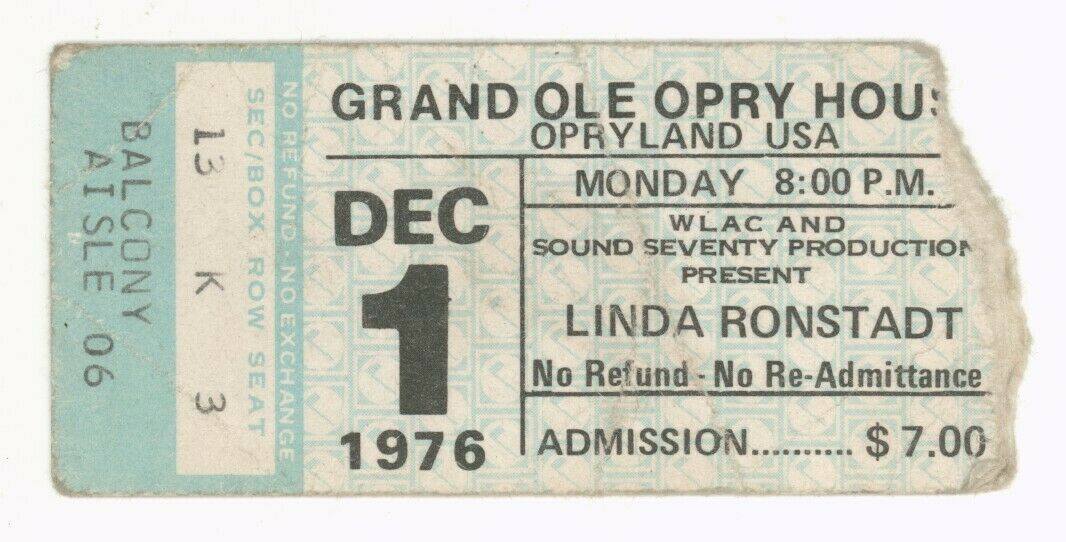 Linda Ronstadt & Andrew Gold 12/1/76 Nashville Grand Ole Opry House ...