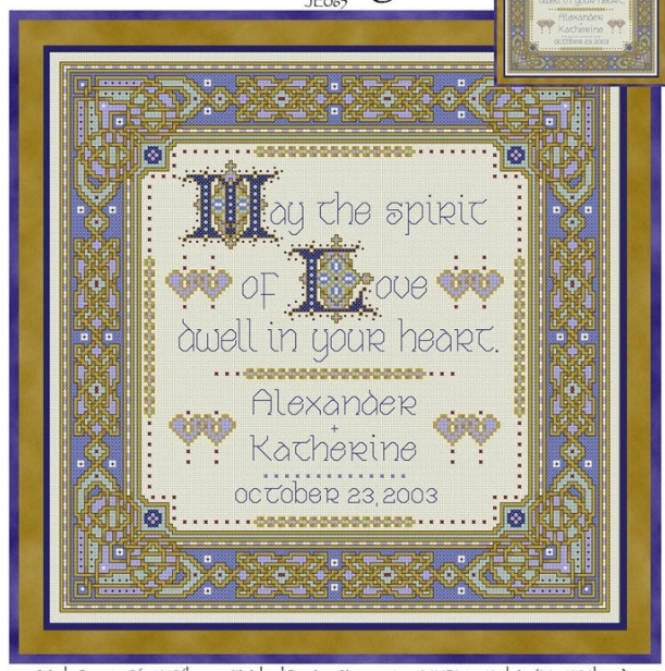 Celtic Wedding Blessing JE065 cross stitch chart Joan Elliott Designs