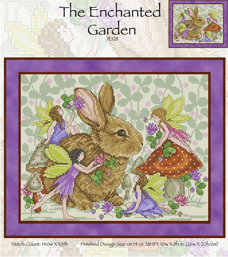 The Enchanted Garden JE128 cross stitch chart Joan Elliott Designs