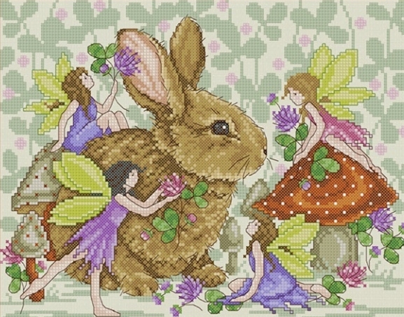 The Enchanted Garden JE128 cross stitch chart Joan Elliott Designs