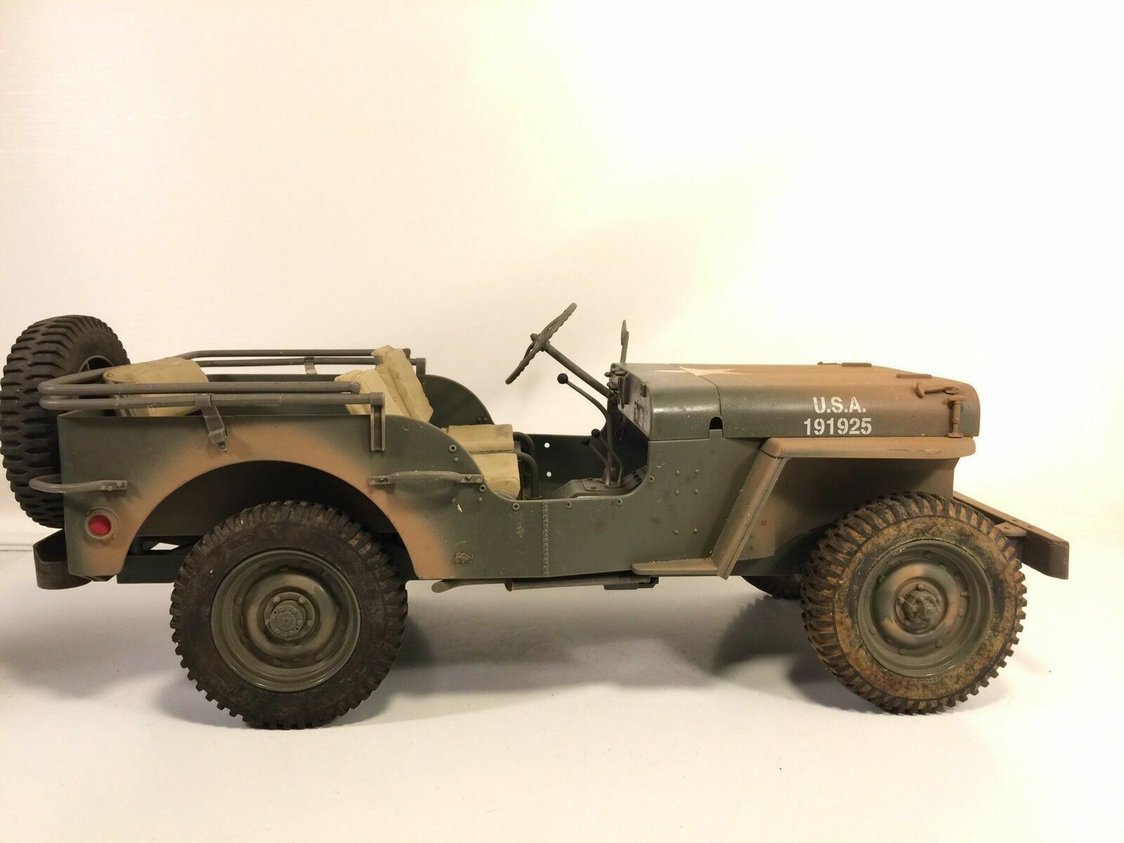 GI Joe WW2 Jeep Willys 1/6 Scale Car Vintage 2002 Hasbro Rapid Assault ...